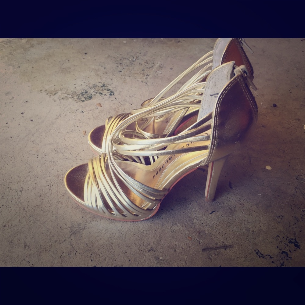 Chinese Laundry Metallic Strappy heel- sz. 6